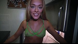 SISHD Pervy Teen Stepsister Practices Blowjob and Toys on Stepbrother's Big Tits Ass