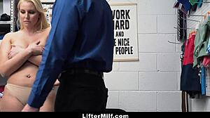 vanessa cage caught stealing jewelry in shop now punished in garage liftermilf