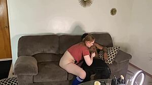 blonde slut gags chokes deepthroats huge black cock dominated roughly at wet casting squirting creampie