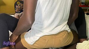 Think this skinny ebony babe in lingerie can handle my monster cock?