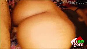 chubby ebony teen rides stepbro's monster cock doggy style nonstop
