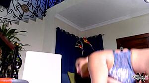 whoa slutty asian secretary maxine x hops on desk to fuck herself 😈💦