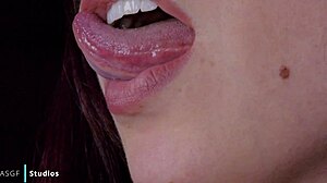 Karly takes huge facial after cute femdom sucking and domination kiss in HD!