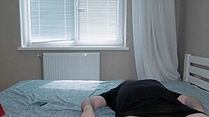 stepmom mutual masturbation cums together in taboo handjob!