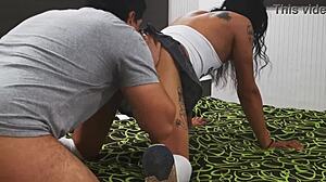 Mexican Shemale Schoolgirl Gaped by Monster Cock in Miniskirt