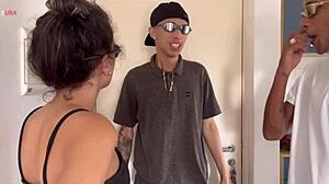 hired two young big dick guys to fuck my slutty wife doggystyle