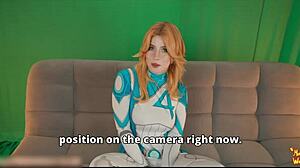Sue Storm catches Reed eyeing Emma Frost pics... hot cosplay fuck! 🔥