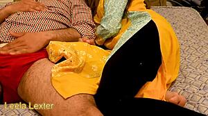 Office lady bangs boss hard in bedroom with creampie finish