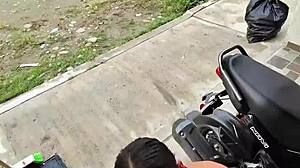 Post-party latina lifts skirt for stranger's house ride home