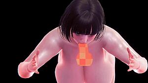 3D hentai babe with massive jiggling breasts
