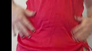 Pussless Panties Tease with Stockings Thong and Fishnet Flashing