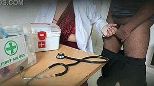 DOCTOR GRABS PATIENT COCK TO SCRATCH HER HORNY PUSSY ITCH!