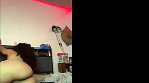 horny latina shakes ass with dildo on bed