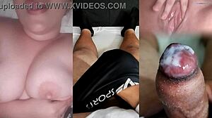 i couldn't resist her perfect tits teasing till i exploded on sheer red