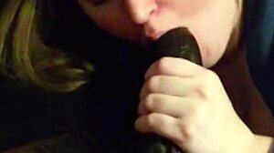 Samantha's Sloppy Deepthroat Sucks Black Cum Dry!