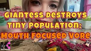 think you can survive this giantess mouthful vore on tiny population?