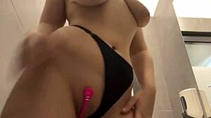 Teen Bursts into Orgasm Squirting in Fitting Room