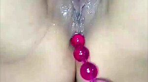 horny busty milf stuffs chinese balls deep in huge ass for anal masturbation