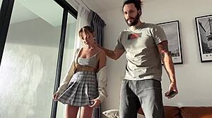 Couldn't Resist Spanking Cute Blonde Girlfriend's Ass
