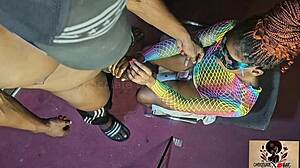 juicy ebony bubble butt plowed bareback by thick african bbc close-up