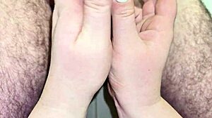 Stepmom's Loving Handjob with Cum Close-Up and Buttplug Play