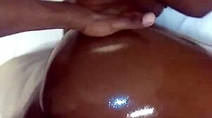 sexy petite ebony girlfriend worships huge bbc sideways pounding