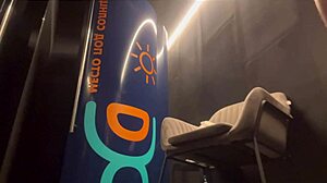 solarium voyeur catches oiled asian big tits big nipples public flash