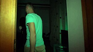 college sex party erupts as hot brunette takes hard pounding and swallows cum