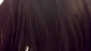 bbc lover brunette slurps massive throbbing big black monster cock