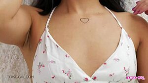 uhh cute brunette teen's perfect body makes daddy cum so fast...