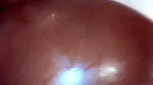 sexy petite ebony girlfriend worships huge bbc sideways pounding