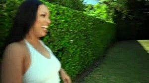 latina gags on black cock in reality face fuck