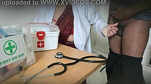 DOCTOR GRABS PATIENT COCK TO SCRATCH HER HORNY PUSSY ITCH!