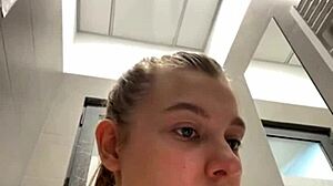 Teen Bursts into Orgasm Squirting in Fitting Room