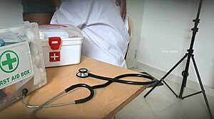 DOCTOR GRABS PATIENT COCK TO SCRATCH HER HORNY PUSSY ITCH!