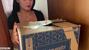 she can't pay but takes massive facial load instead