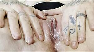 watch me rip clothes and fuck my dripping shaved housewife pussy pov