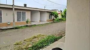 Post-party latina lifts skirt for stranger's house ride home