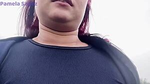 flashing my huge natural tits publicly on the beach got me fucked hard