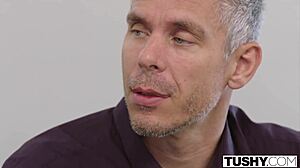 Tushy married couple shares redhead bride's gaping asshole at wedding ffm