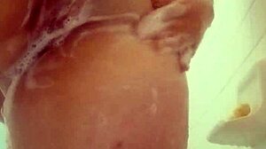 Steamy Wet Shower Bathing Tease