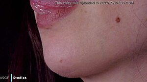 Karly takes huge facial after cute femdom sucking and domination kiss in HD!