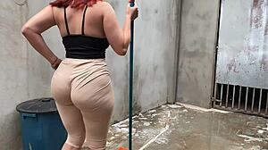 Why does this naughty Brazilian maid keep teasing voyeurs?