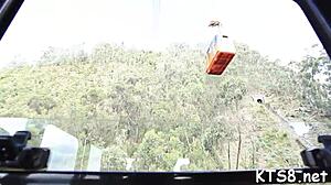 Shemale sweetheart's tight ass gets brutally tunnelled by monster cock with pain and anal creampie finish