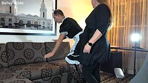 SISSY MAID TRAINS HARD IN HUMILIATING CROSSDRESS JOB SESSION