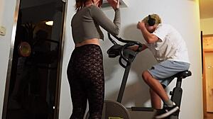 i surprise stepsister with birthday oral, her redhead pussy moans in homemade doggystyle ride