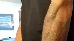 Sexy panties wrapped tight around throbbing dick for hot cumshot