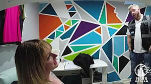 Lola Eastking Shoplifting Slut Begs for Nerd POV Pounding