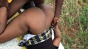 ebony cheerleader unleashes homemade seduction in steamy amateur romp
