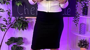 Nylon club minimi diamante pantyhose has milf teacher dancing in heels!